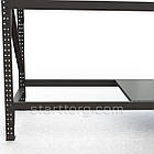 Полиця металева VAULT-65 L600 W500 до набірного стелажу, чорна. Торговельне обладнання для магазину та складу, фото 5