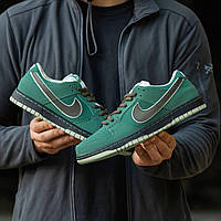 Мужские кроссовки Nike SB Dunk Green Lobster (зелёные) яркие стильные низкие деми кеды I1364