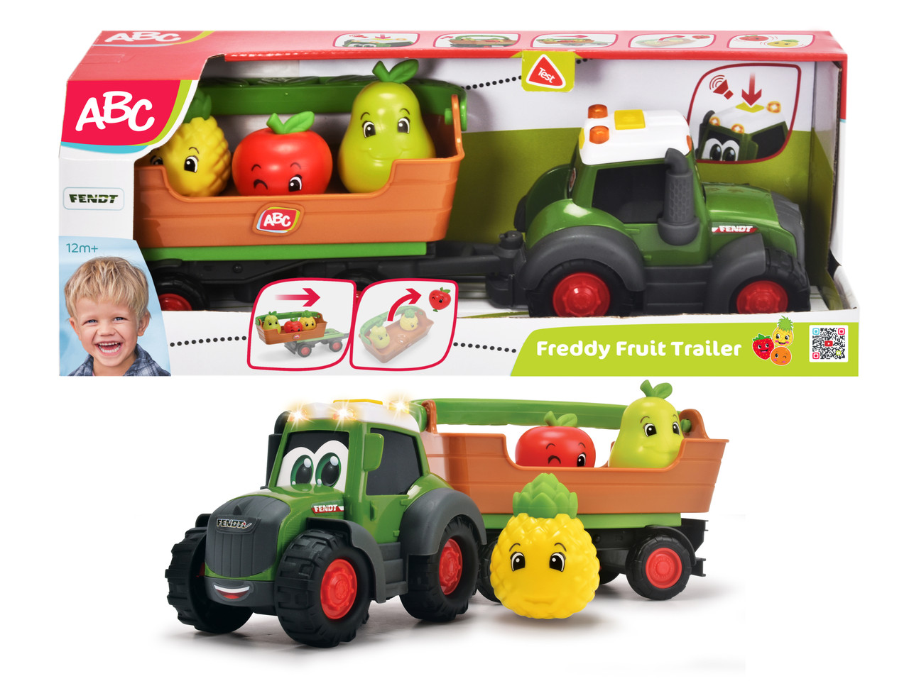 Игрушка Dickie Toys Трактор АВС Фредди с фруктами со светом и звуком 30 см (4115006) - фото 4 - id-p1891302787