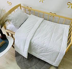 Комплект в дитяче ліжечко для новонароджених 2 предмета (ковдра, подушка) BST Білий