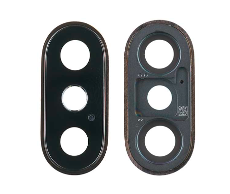 Скло камери із рамкою iPhone XS Space Gray, H/Q, фото 1