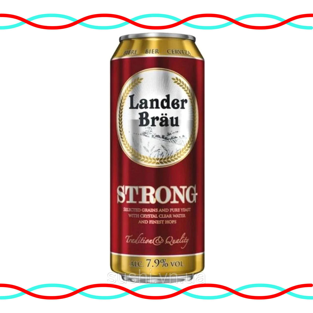 Пиво Lander Bräu Strong світле фільтроване 500мл