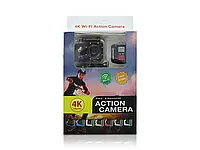 Видеокамера Action Sport Camera c дисплеем 4К/WIFI/microUSB/ПУ/60fps S2R 20шт 7483