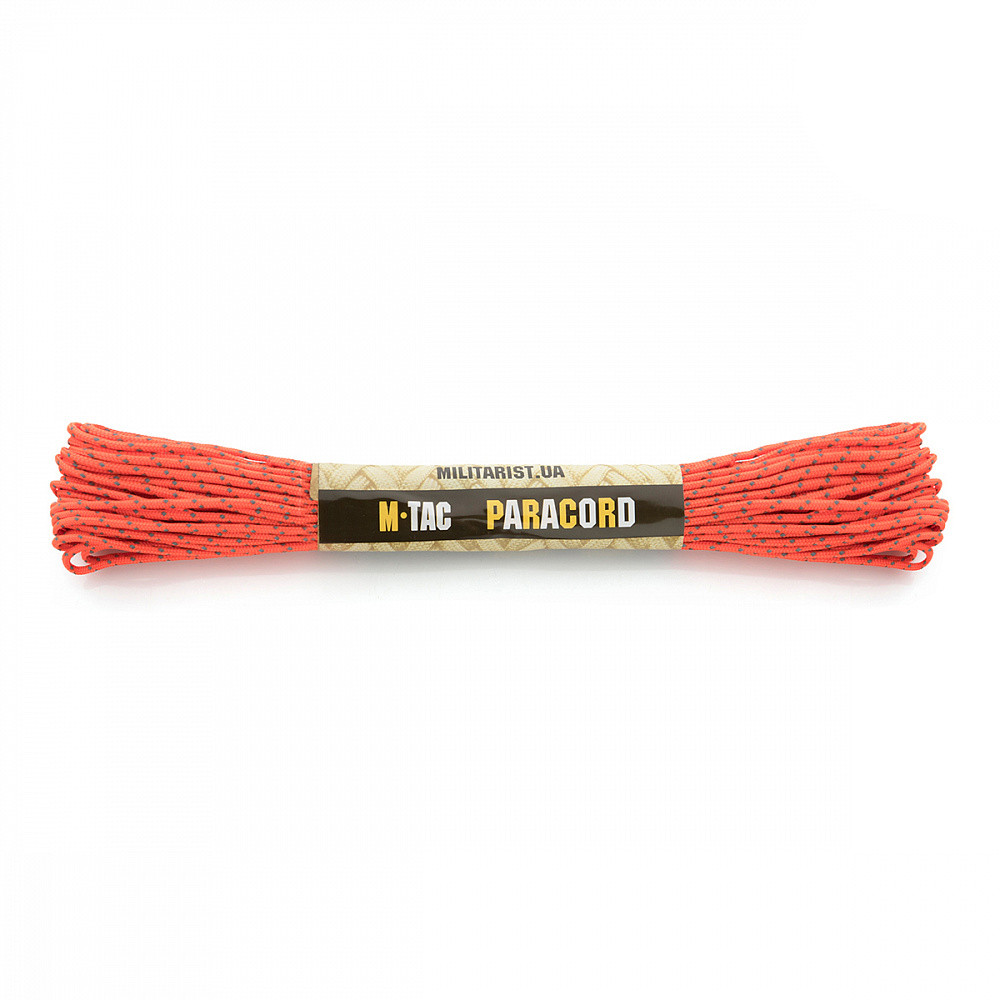 Мотузка шнур паракорд M-Tac paracord Minicord Reflective 15 м Reflective Safety Orange 10271146