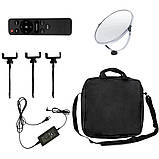 Кільцева світлодіодна лампа 50 см із дзеркалом сумкою та 3 тримачами LED селфі кільце з пультом для фото відео, фото 6