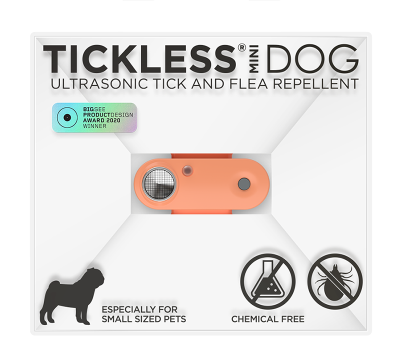 Ультразвуковий засіб від бліх та кліщів на нашийник Organ Hot Peach Tickless для собак ENS