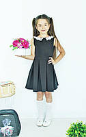 Сарафан для дівчинки Шкільна дитяча форма вік від 6 до 12 років чорного кольору, фото 3