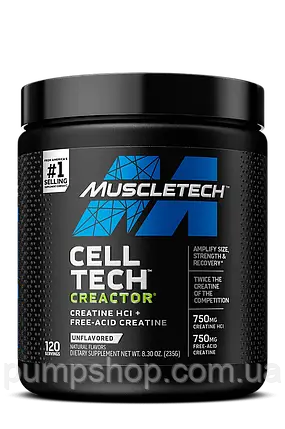 Креатин гідрохлорид Muscletech Cell-Tech Creactor 235 г (120 порц.), фото 2