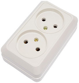 SVT-1811 Розетка 2-а накладна (10шт), фото 1