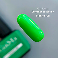 Ga&Ma Summer Collection No108 Mohito — гель-лак, літня колекція, мохіто, 10 мл