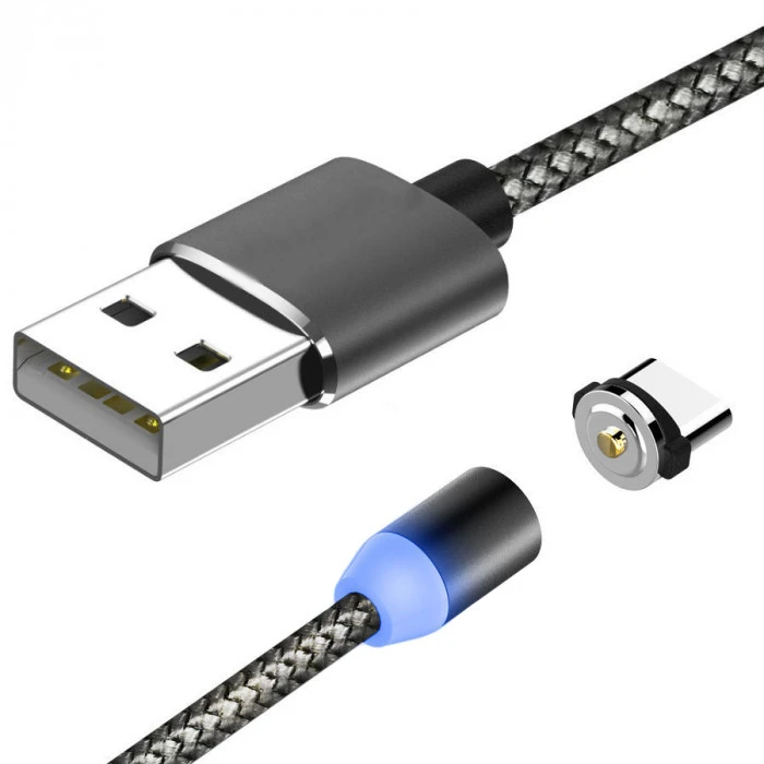 USB кабель Aspor 360 Lightning magnetic- чорний