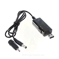 Кабель USB/DC преобразователь 5V-9V,12V с переключателем (питание от повербанка)