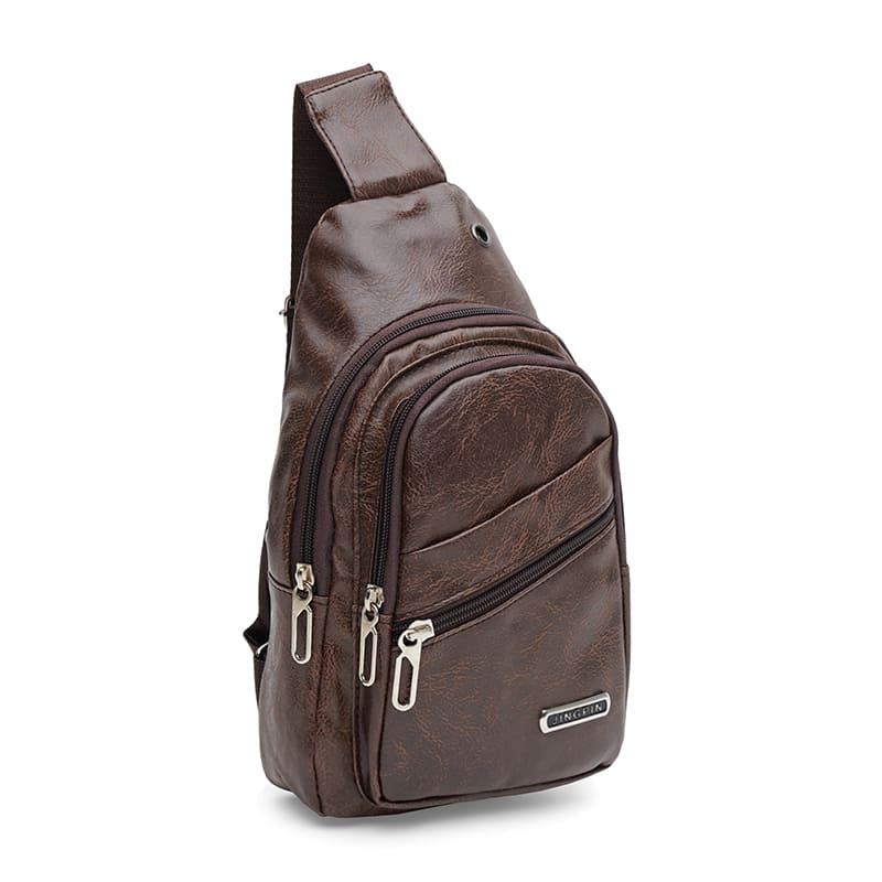 Чоловічий рюкзак через плече Monsen C1922br-brown, фото 1