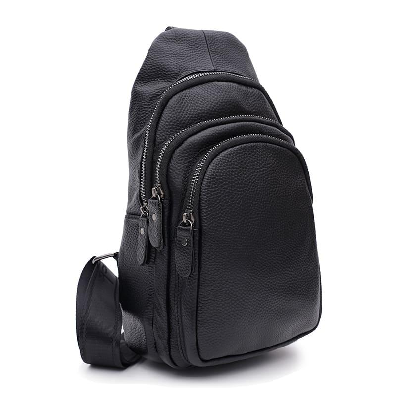 Чоловічий шкіряний рюкзак Keizer K14036bl-black, фото 1
