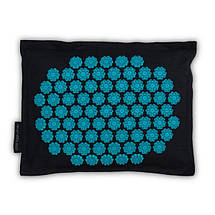 Екологічний акупресурний килимок з подушкою - натуральний чорний чорний Akumata ECO Чорно-бірюзовий BIC, фото 4