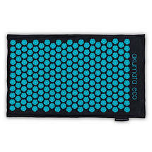 Екологічний акупресурний килимок з подушкою - натуральний чорний чорний Akumata ECO Чорно-бірюзовий BIC, фото 5