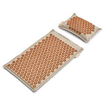 Екологічний акупресурний килимок з подушкою - натуральний чорний чорний Akumata ECO Золотий BIC, фото 2