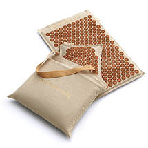 Екологічний акупресурний килимок з подушкою - натуральний чорний чорний Akumata ECO Золотий BIC, фото 3