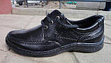 Чоловічі туфлі чорні на шнурках повсякденні недорогі  (код 6161), фото 3