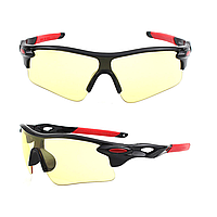 Защитные тактические велосипедные очки с желтыми линзами SportShield 9181 спортивные солнцезащитные очки