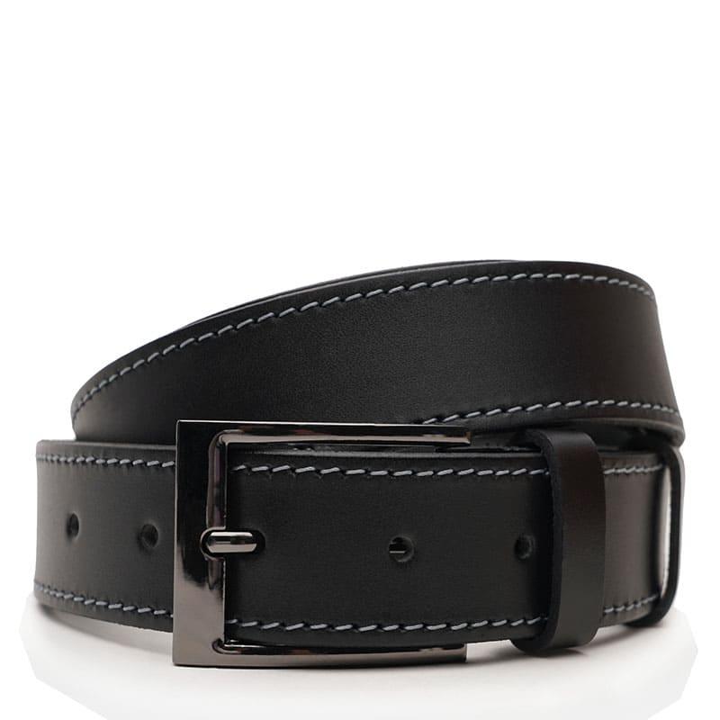 Чоловічий шкіряний ремінь Borsa Leather V1125FX10-black