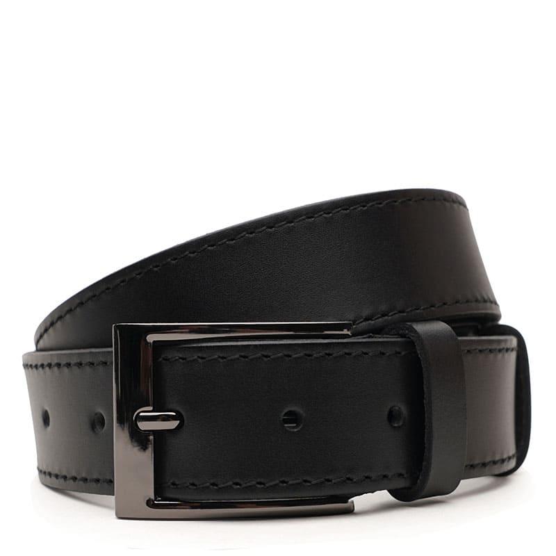 Чоловічий шкіряний ремінь Borsa Leather V1115FX09-black