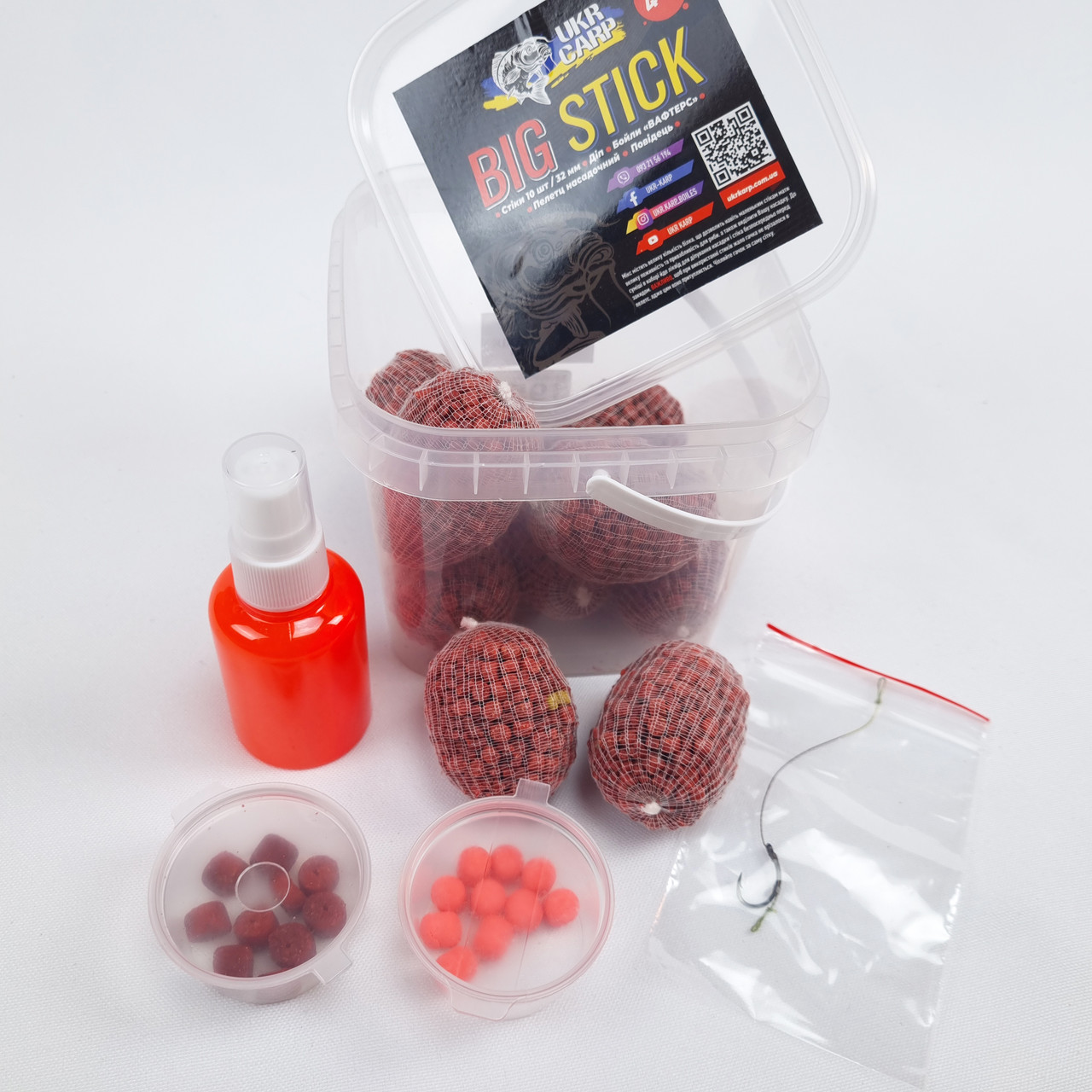 Набір Stick mix 4в1 Ukr Carp (Полуниця) пва стік мікс для коропа
