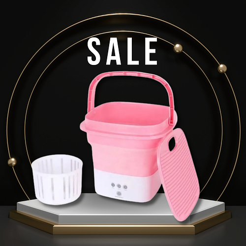 Купить Складная стиральная машина силиконовая Angel Shield Розовая для ...