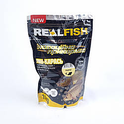 Універсальна прикормка для риби Real Fish 1кг Лин-Карась Творог
