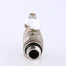 Кран з американкою кутовий Valtec BASE DN 1/2" (PN 40) з білою ручкою (Італія) VT.228.NRW.04, фото 2