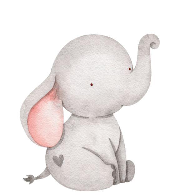 Наклейка для ростової фігури "Слоник сидить, хобот вверх" 80х71 см/інтер'єрна наклейка (без обрізу по контуру)