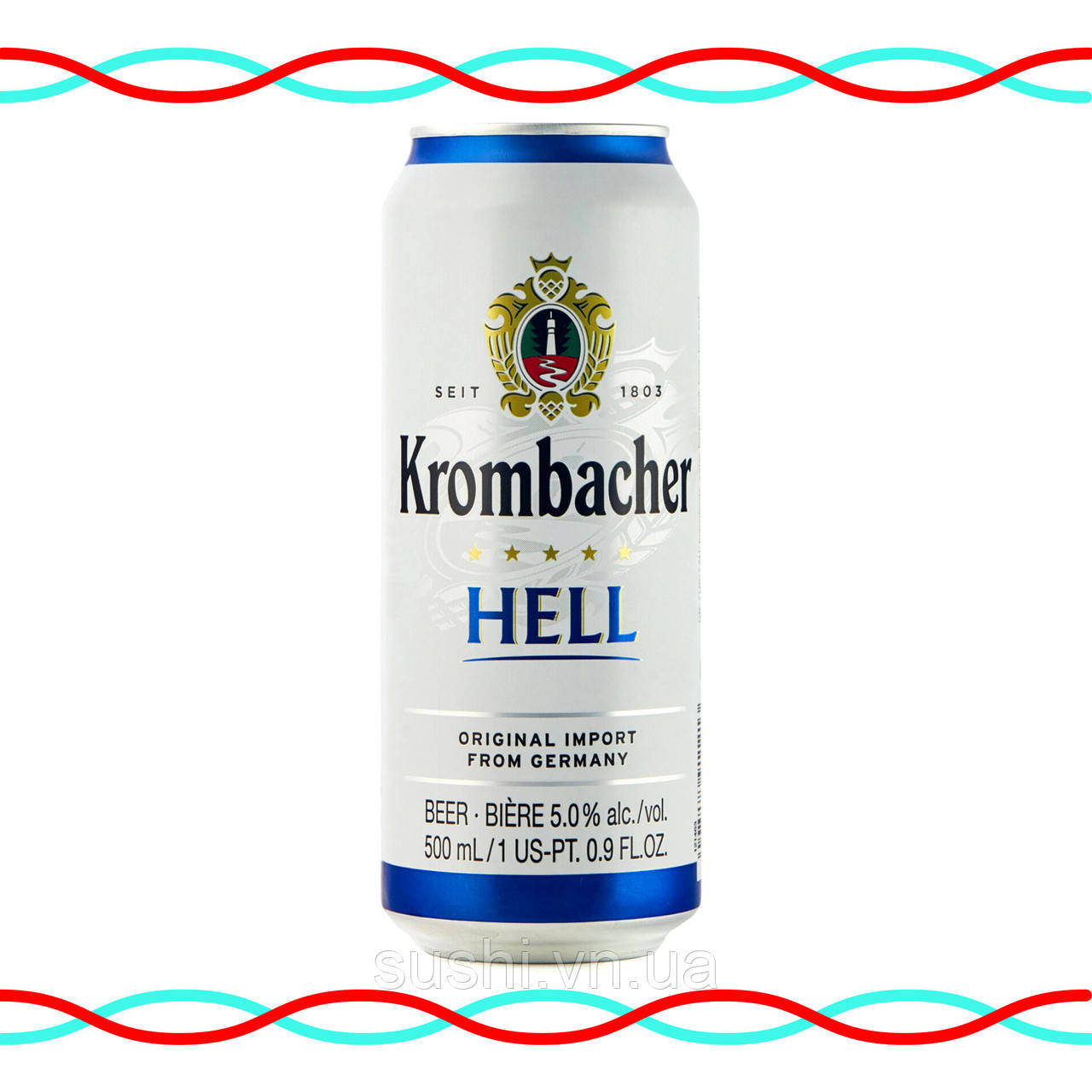 Пиво Krombacher Hell світле фільтроване світле фільтроване 500мл.