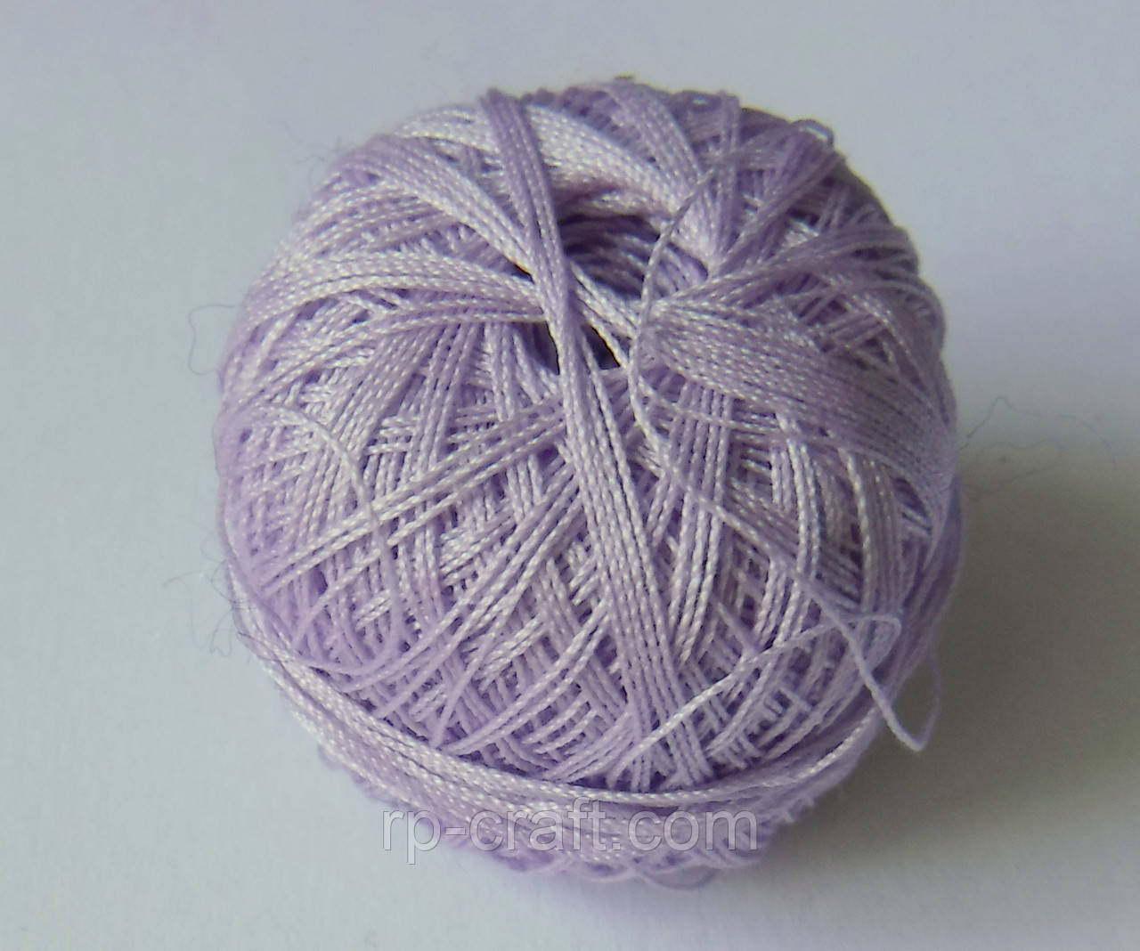 69. Пряжа бавовна, 5 грам, бузковий №80, фото 1