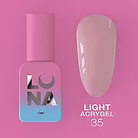 Жидкий гель LunaMoon Light Acrygel №35 пастельный розовый, 13 мл