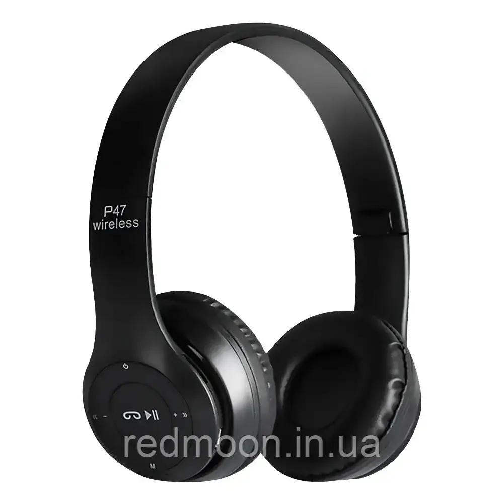 Беспроводные Bluetooth-наушники P47 с микрофоном, и MP3 плеером, Черные ...
