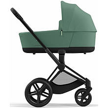 Коляска Cybex Priam 4.0 шасі Matt Black + люлька Leaf Green