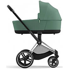 Коляска Cybex Priam 4.0 шасі Chrome Black + люлька Leaf Green