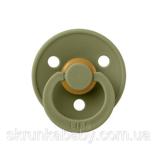 Соска пустушка BIBS Colour Latex Round (кругла) – Olive 18+ міс, фото 1