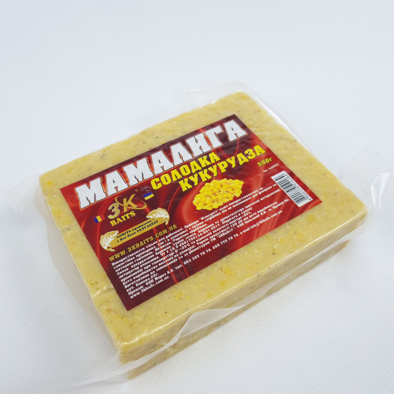 Мамалига для рибалки 3K Baits (солодка кукурудза) 500 г, фото 1