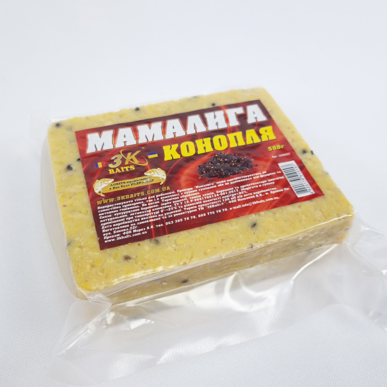 Мамалига для рибалки 3K Baits (конопля) 500 г, фото 1