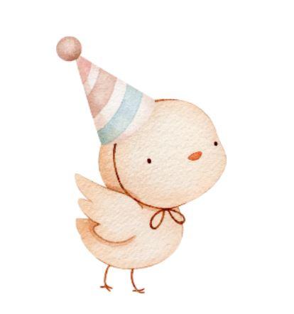 Наклейка для ростової фігури "Пташка в ковпачку" 33х50 см/інтер'єрна наклейка (без обрізу за контуром), фото 1