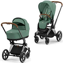 Cybex Priam 4.0 коляска 2 в 1 Leaf Green шасі Chrome Brown