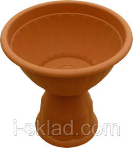 Горщик на високій ніжці IL-PE Букет 25 см  №1 Белый