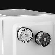 Надійний механічний таймер із нержавіючої сталі | кухонний таймер | білий циферблат, фото 6