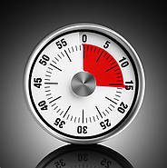 Надійний механічний таймер із нержавіючої сталі | кухонний таймер | білий циферблат, фото 7