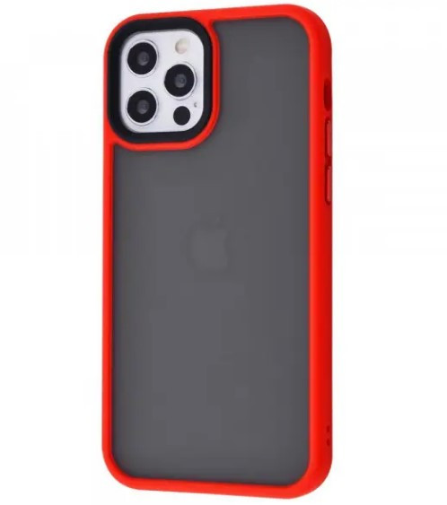 Чохол накладка TPU+PC Metal Buttons для Apple iPhone 12/iPhone 12 Pro Red, фото 1