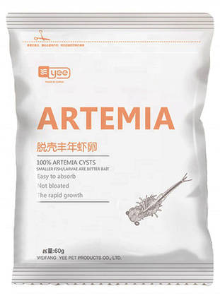YEE Artemia Decapsulated Egg, декапсульована артемія, 60 г., фото 1