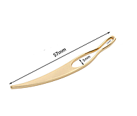 Крючок для волос полумесяц игла для дредов канекалона металл золотистый