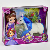 Лялька іграшка дитяча принцеса SOFIA ZT 8820 з конем та троьма улюбленцями, в коробці