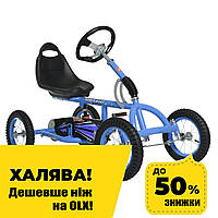 Детский карт (надувные колеса) Bambi kart M 1697-12 Синий | Педальная машинка веломобиль